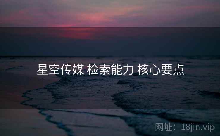 星空传媒 检索能力 核心要点